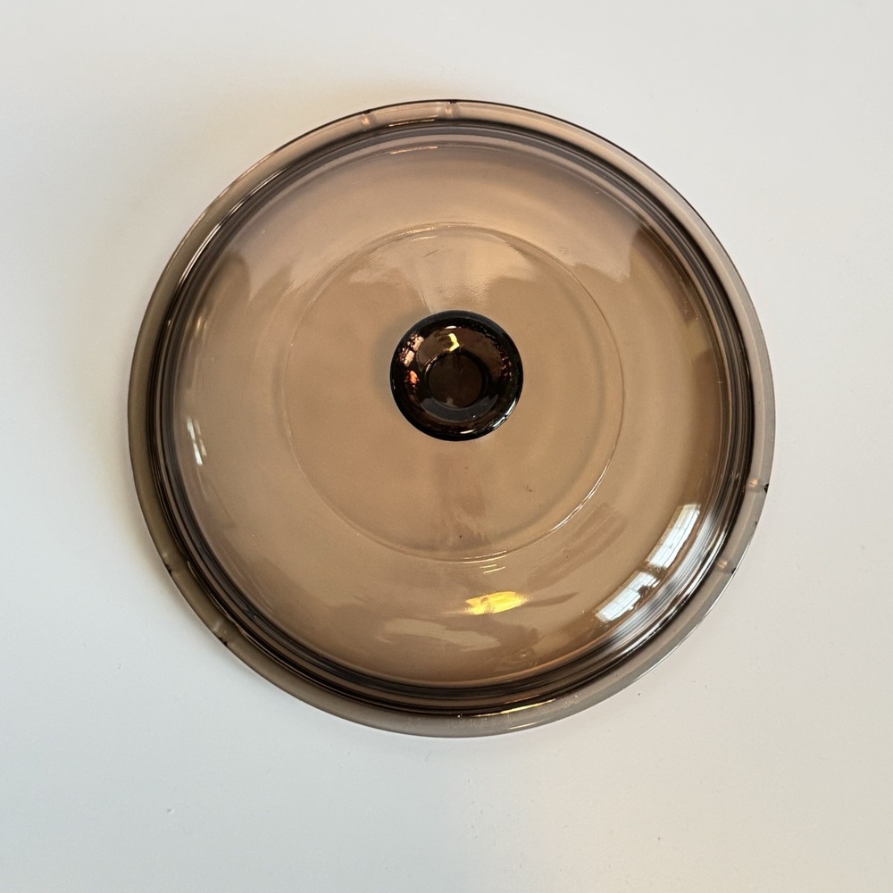 Vintage‎ Pyrex Amber Brown Glass Lid V-1.5-C | 7" Replacement Casserole Cover
